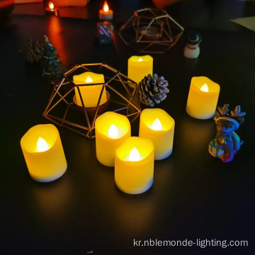 배터리 구동 할로윈 촛불 따뜻한 빛 LED 티 라이트